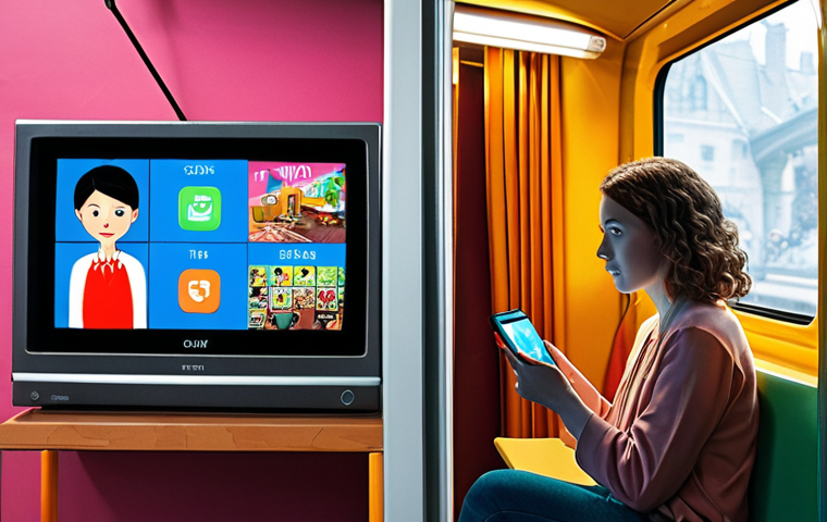 **
    "A split-screen digital art illustration contrasting traditional TV viewing with modern streaming. On the left, a person passively sits in a dated living room, fixated on a bulky, static television displaying a limited channel selection, symbolizing fixed schedules and lack of choice. On the right, the same person, looking engaged and free, is shown enjoying diverse global content seamlessly across various modern devices like a smartphone on a train, a tablet in a café, and a smart TV at home. The right side features dynamic, vibrant imagery representing on-demand content, personalized choices, and entertainment freedom. Cinematic lighting, bright colors, clear distinction between past and present."

2.  **Prompt for