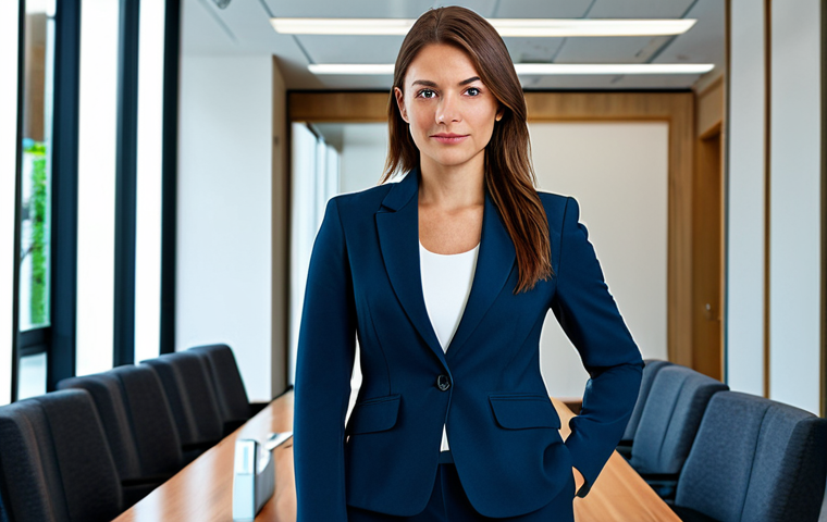 OTT 광고형 모델 분석 - Professional Portrait**

"A confident businesswoman, fully clothed in a tailored power suit, standin...