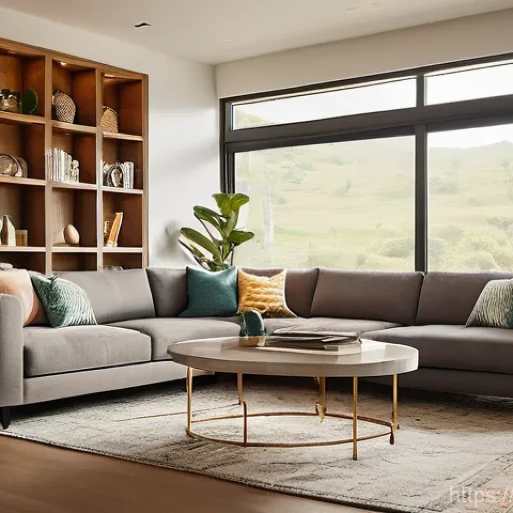 OTT와 다큐멘터리 성장 - **Prompt:** A cozy, modern living room bathed in soft, inviting light. A large, ultra-thin smart tel...