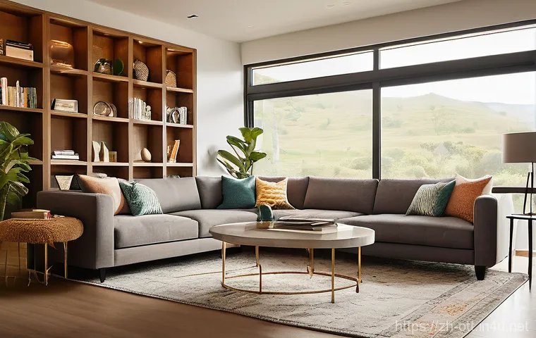 OTT와 다큐멘터리 성장 - **Prompt:** A cozy, modern living room bathed in soft, inviting light. A large, ultra-thin smart tel...
