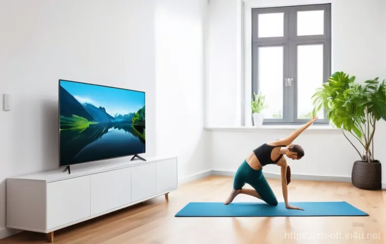 OTT와 스마트 기기 연동 - **Prompt 1: Smart Living Room - Effortless Family Entertainment**
    "A cozy and brightly lit moder...