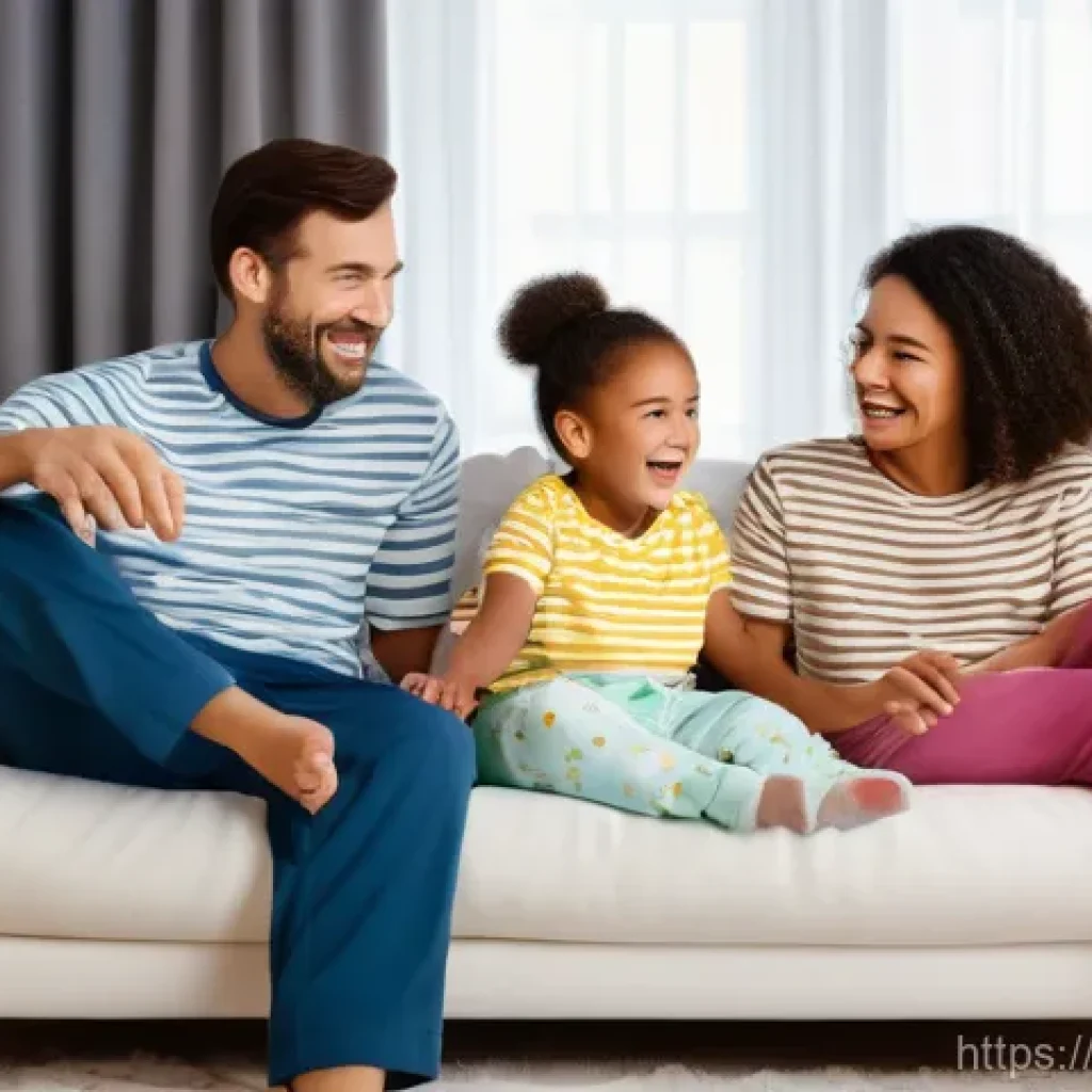 넷플릭스 가격 플랜 - **Prompt:** A diverse, happy family of four (two parents, a child around 8 years old, and a baby wea...