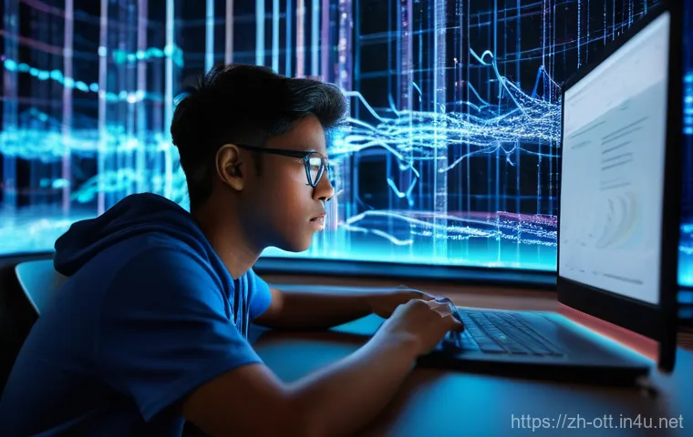 OTT와 모바일 데이터 요금제 - **Prompt:** A young adult, dressed in a comfortable hoodie and jeans, sits thoughtfully at a minimal...