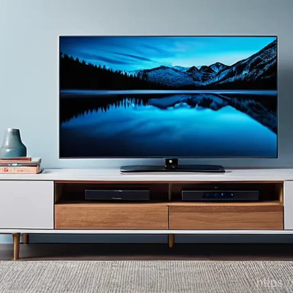 OTT 스트리밍 품질 - **Prompt 1: Optimized Home Network for Seamless 4K Streaming**
    A modern, cozy living room bathed...