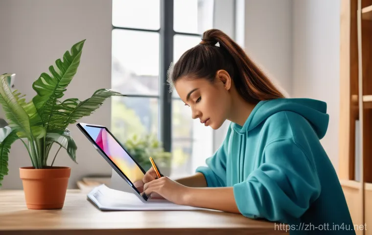 OTT 플랫폼 성공 사례 분석 - **Prompt:** A cozy family movie night in a warm, inviting living room. Parents and two children (a b...